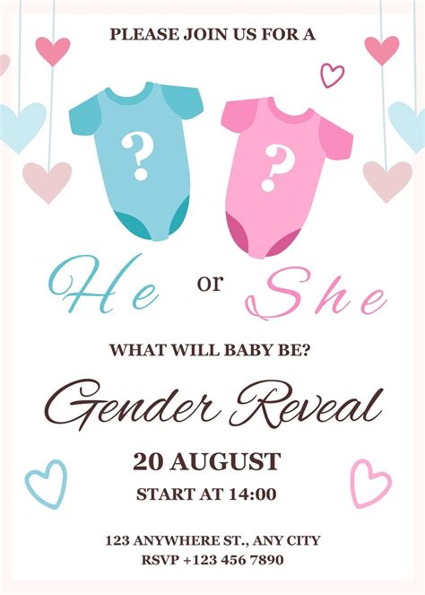 printable gender reveal invitations|Free Gender Reveal Invitation Templates .
